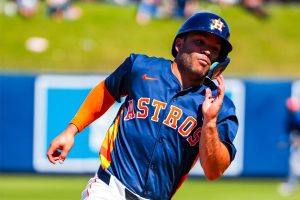 Jose Altuve en spring trainning con los astros